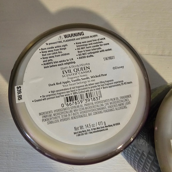 Bath Body Works Disney Villains Evil Queen Maleficent Scented Candles Set - Picture 4 of 8